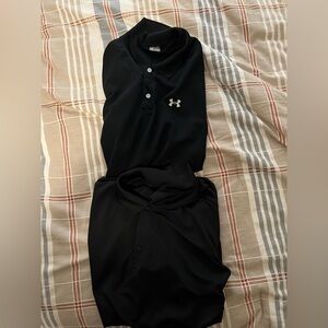 2 Black Under Armor Polos size 2XL